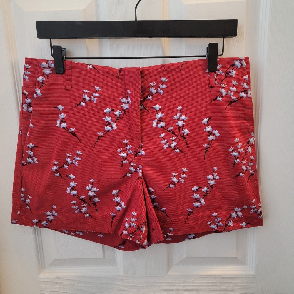 EUC Red Riviera Floral Shorts
